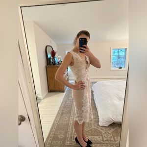 ERIN by Erin Fetherston Cream and White Lace Dress